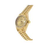 Rolex Datejust President Yellow Gold Diamond Dial Ladies Watch 69178