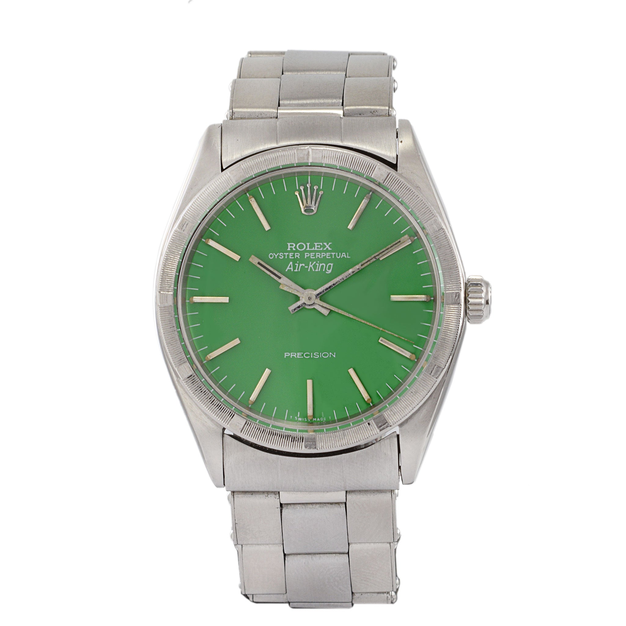 Vintage 1963 Rolex Oyster Perpetual Reference 1007 Custom Green Dial A