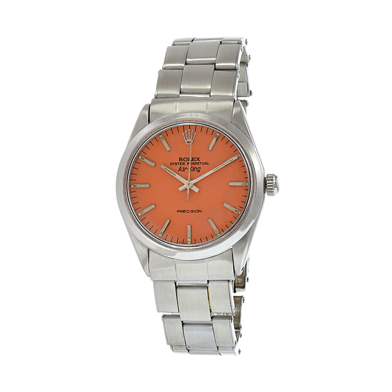 Vintage 1963 Rolex Air-King Reference 5500 Custom Orange Dial Automatic Watch