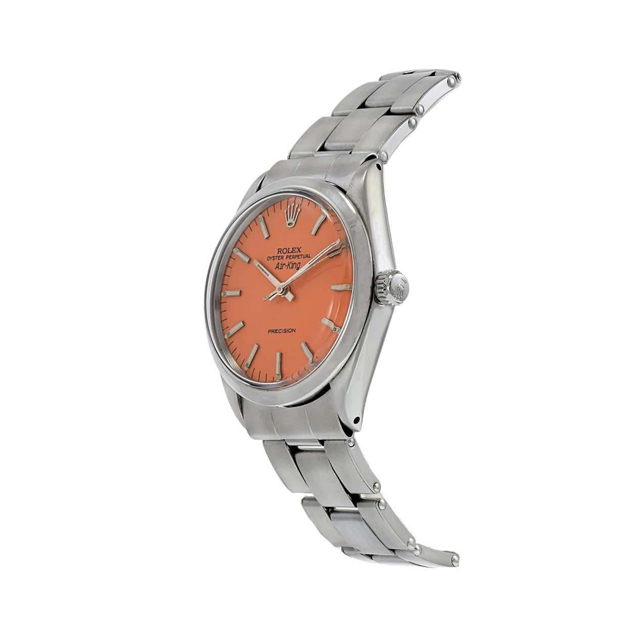 Vintage 1963 Rolex Air-King Reference 5500 Custom Orange Dial Automatic Watch
