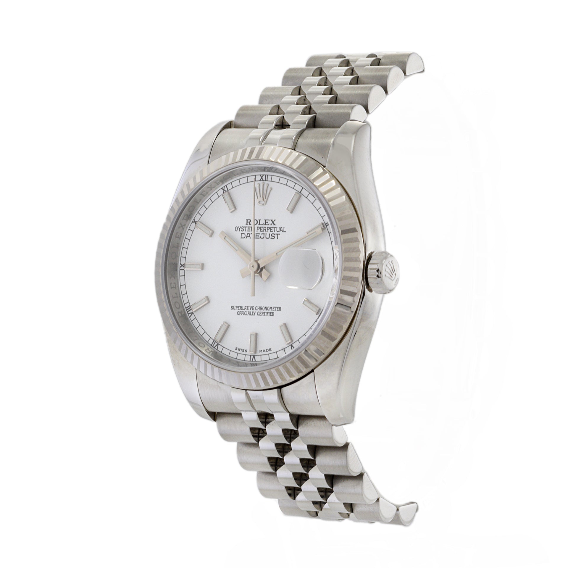 Rolex Datejust Reference 116234 Stainless Steel and 18K White Gold