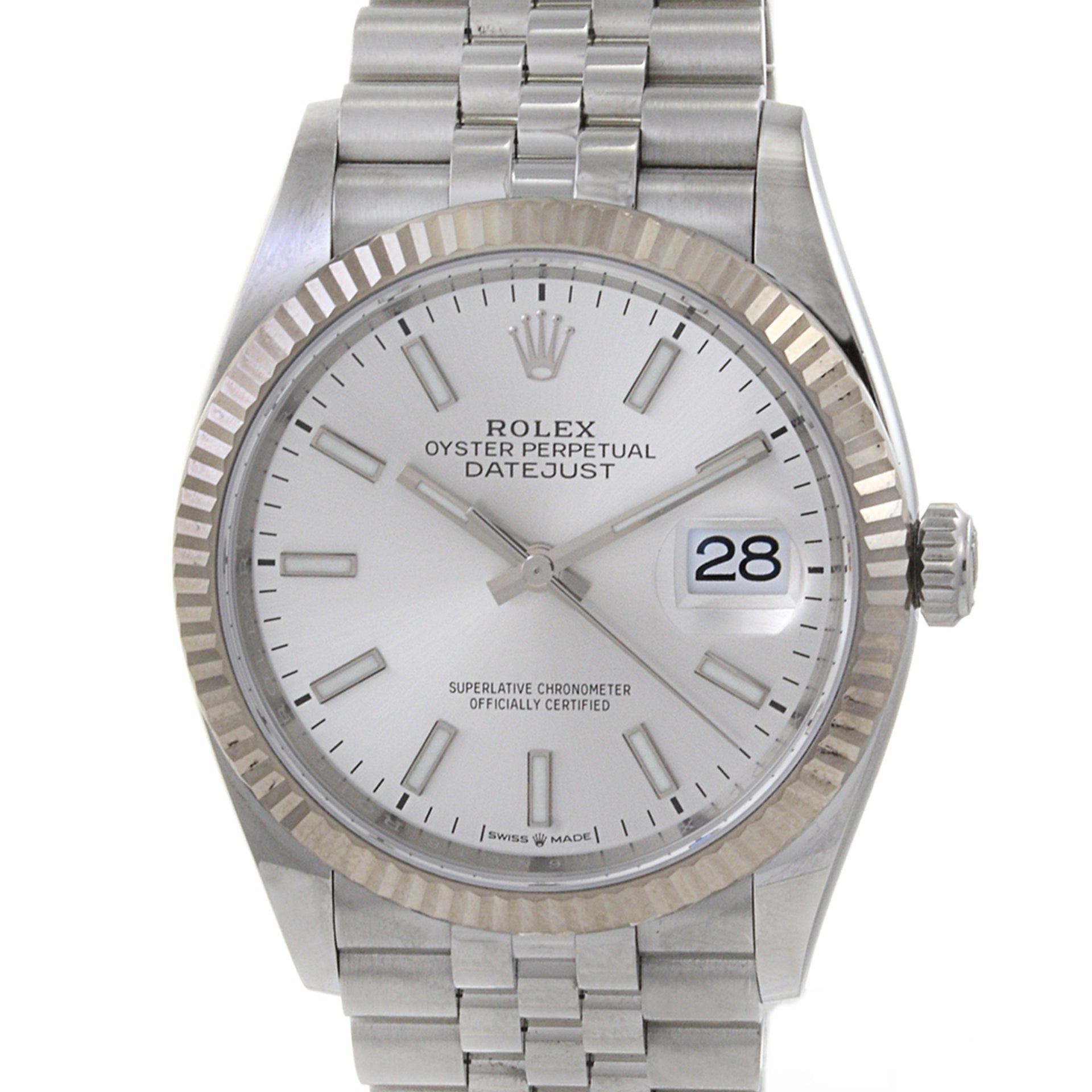 Rolex Datejust 36 Reference 126234 Stainless Steel and 18K White Gold