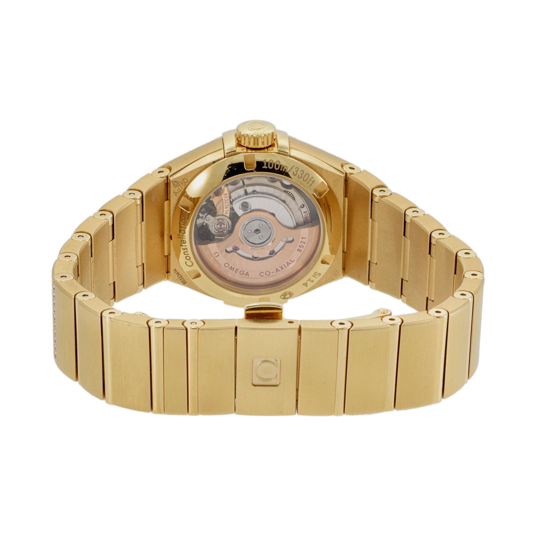 Omega Constellation 18K Yellow Gold Mother of Pearl Dial Diamond Bezel
