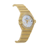 Omega Constellation 18K Yellow Gold Mother of Pearl Dial Diamond Bezel