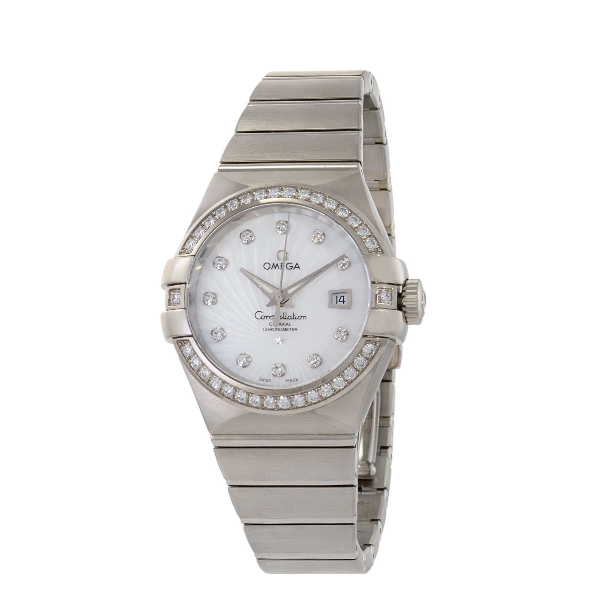 Omega Constellation Chronometer 18K White Gold with Diamonds