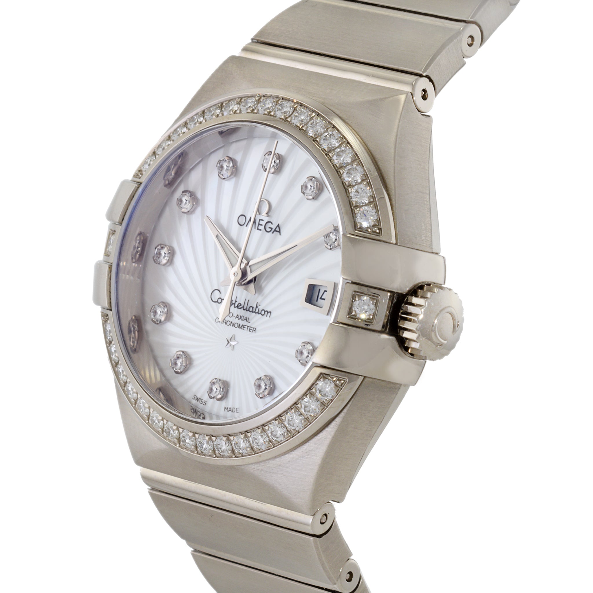 Omega Constellation Chronometer 18K White Gold with Diamonds