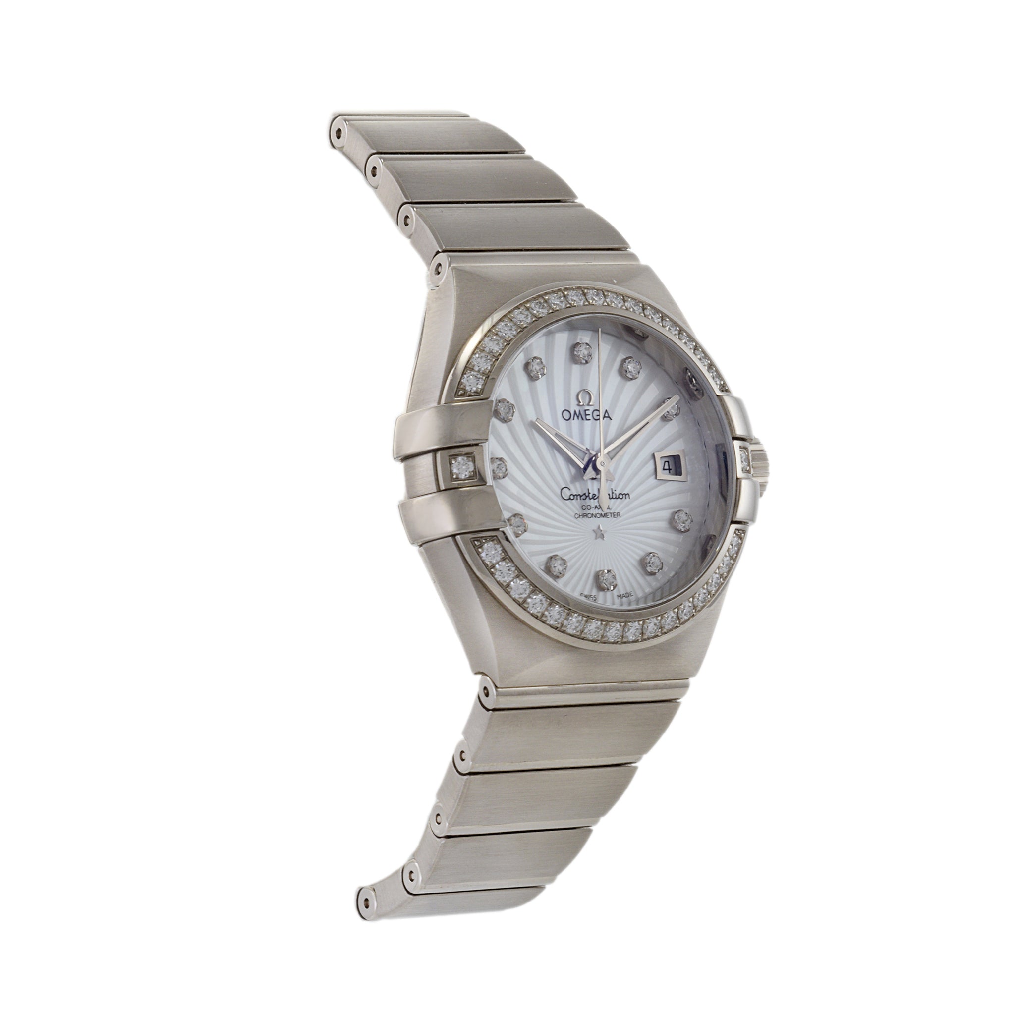 Omega Constellation Chronometer 18K White Gold with Diamonds