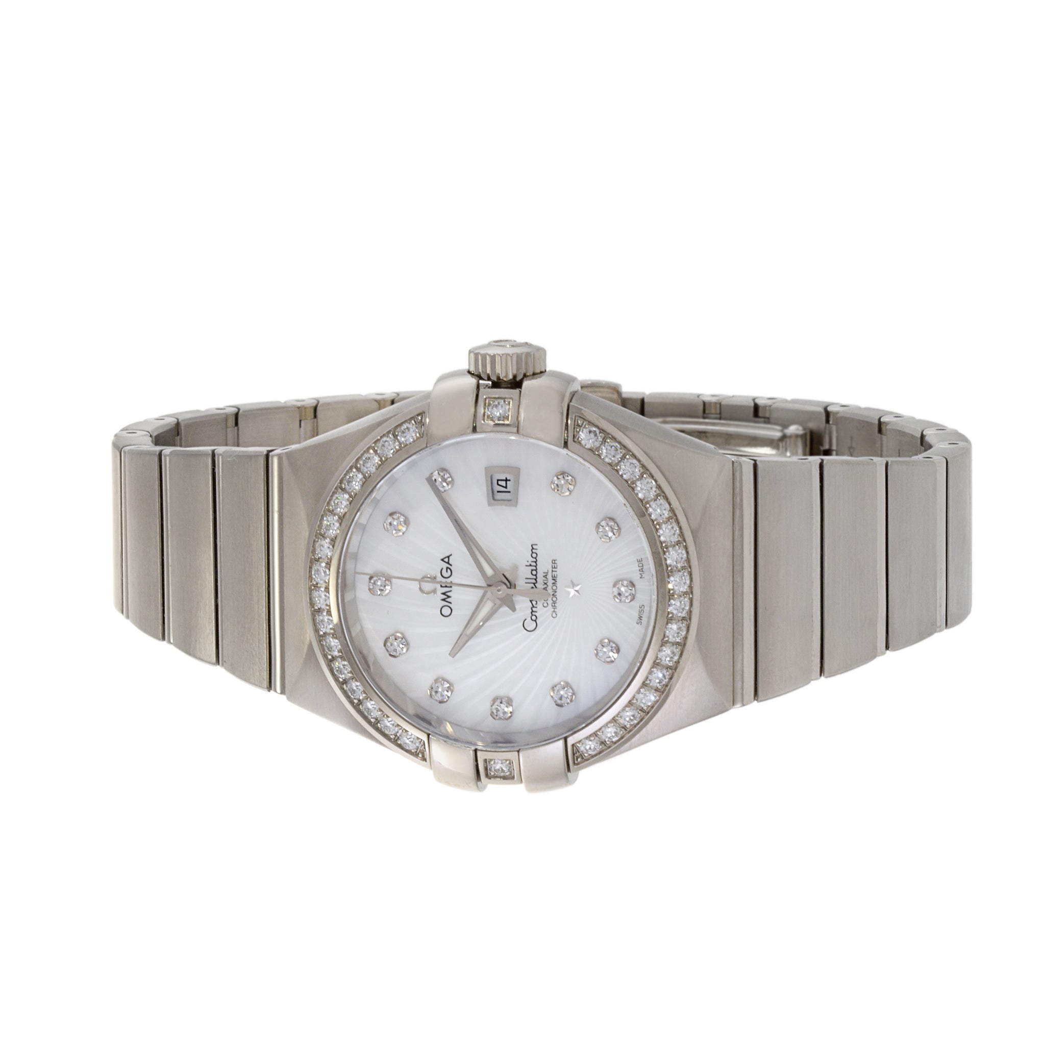 Omega Constellation Chronometer 18K White Gold with Diamonds