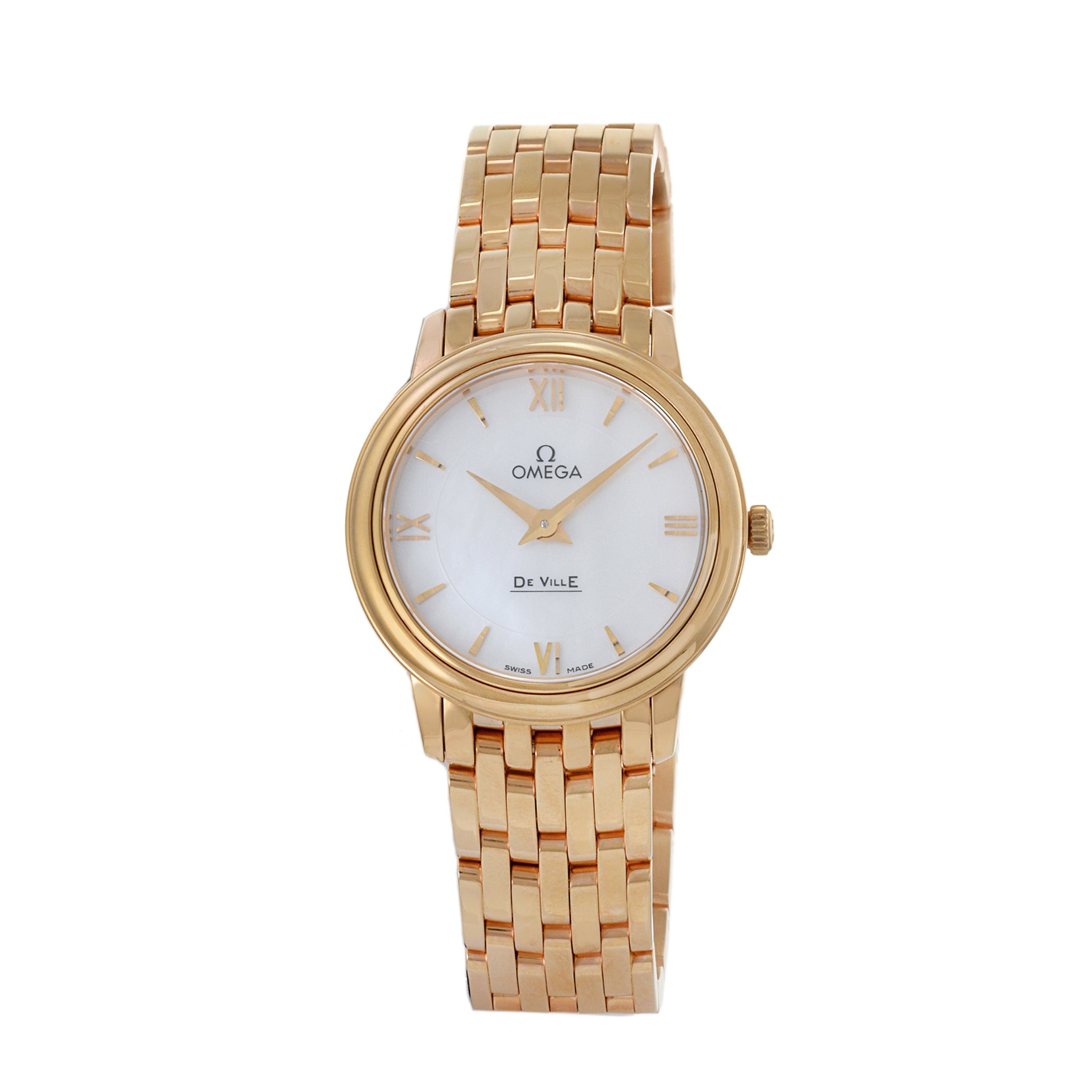 Omega DeVille Prestige Watch 18K Rose Gold and Mother of Pearl – Louis ...