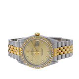 Rolex Datejust 36 reference 16233 Diamond Bezel and Markers Steel and 18K Yellow Gold