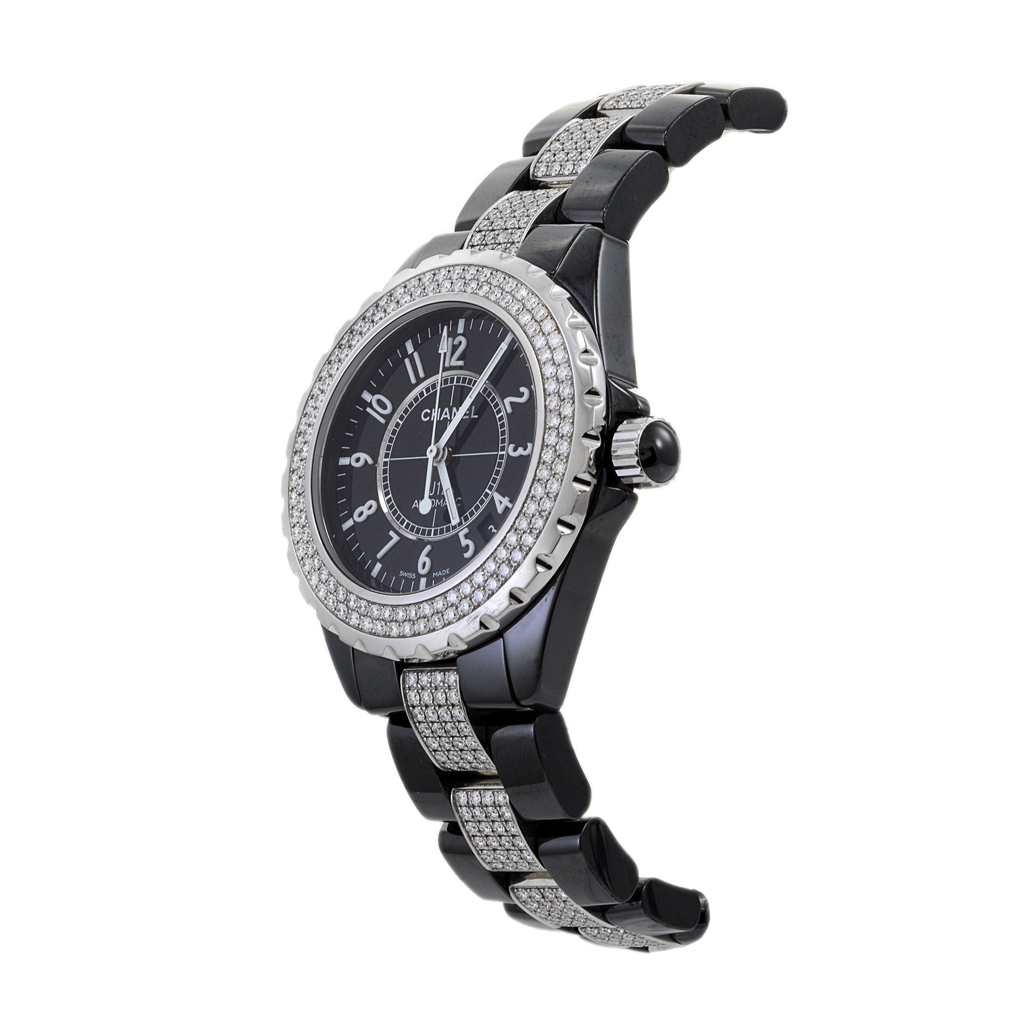 Chanel J12 Automatic Ceramic and Diamond Watch Reference H1339