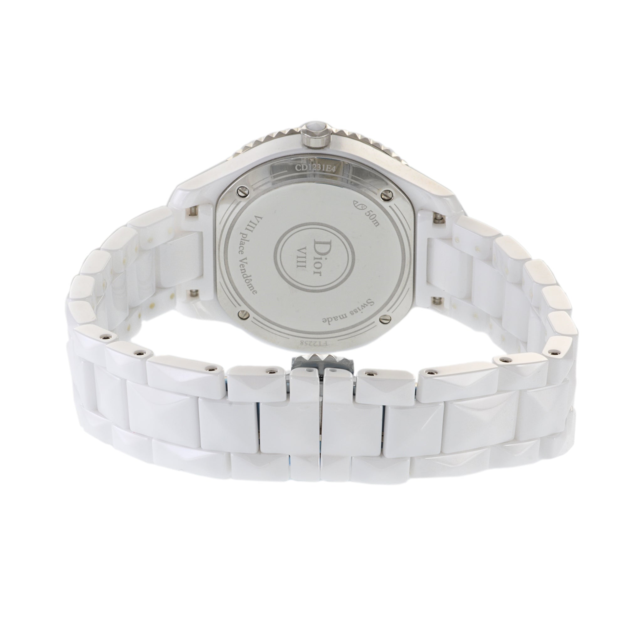 Dior Viii White Ceramic Mother of Pearl and Diamond Watch Reference CD1231E4C001