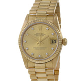 Rolex Datejust 31 Reference 68278 18K Yellow Gold