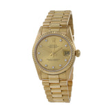 Rolex Datejust 31 Reference 68278 18K Yellow Gold