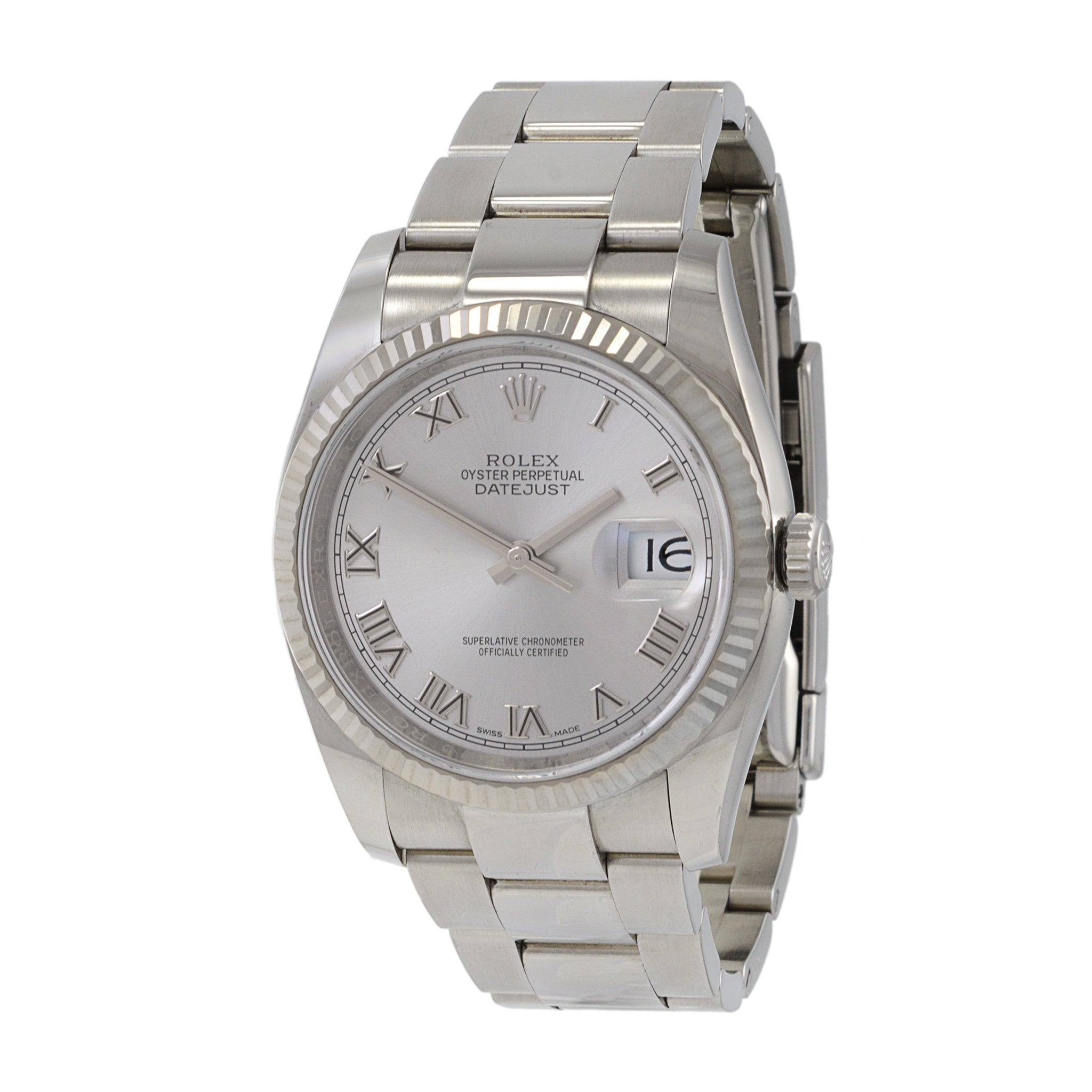 Rolex Datejust Reference 116234 Stainless Steel and 18K White Gold
