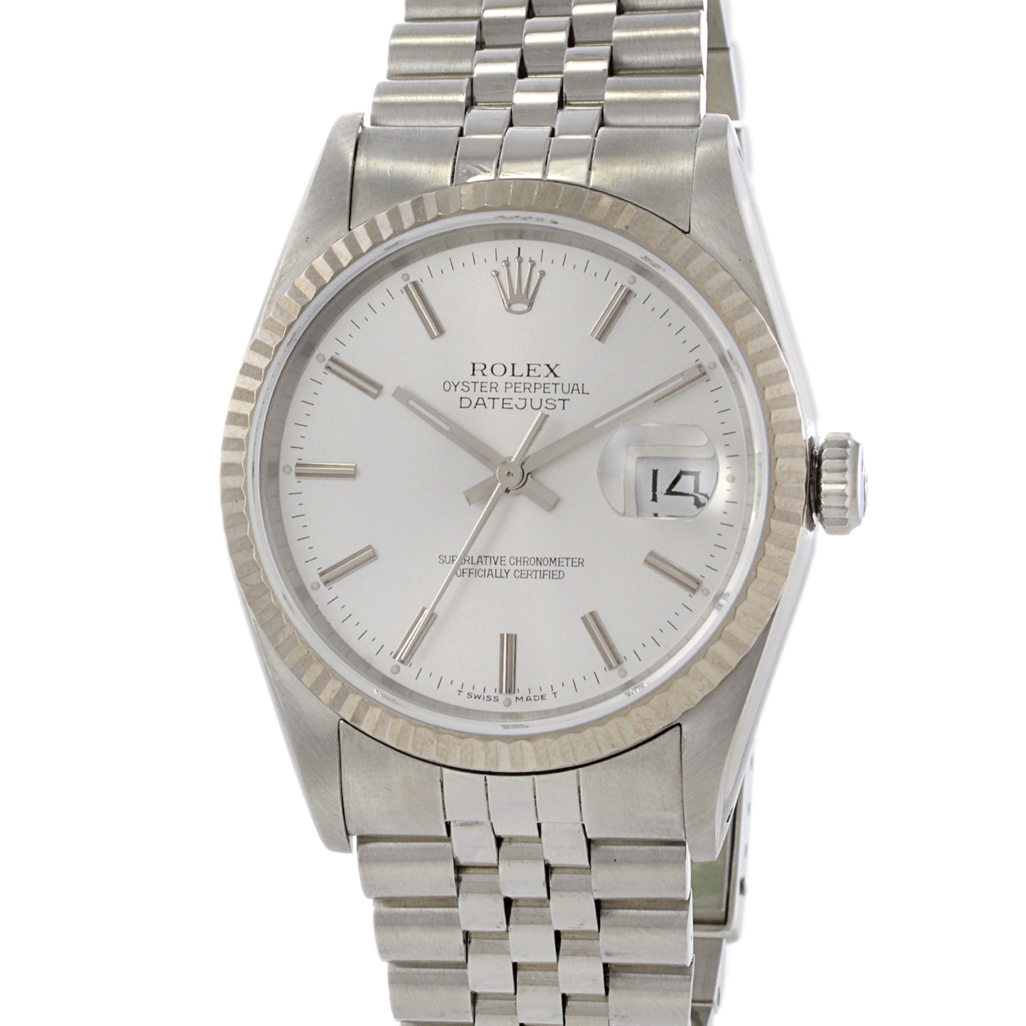 Rolex Datejust Reference 16234 Stainless Steel and 18K White Gold