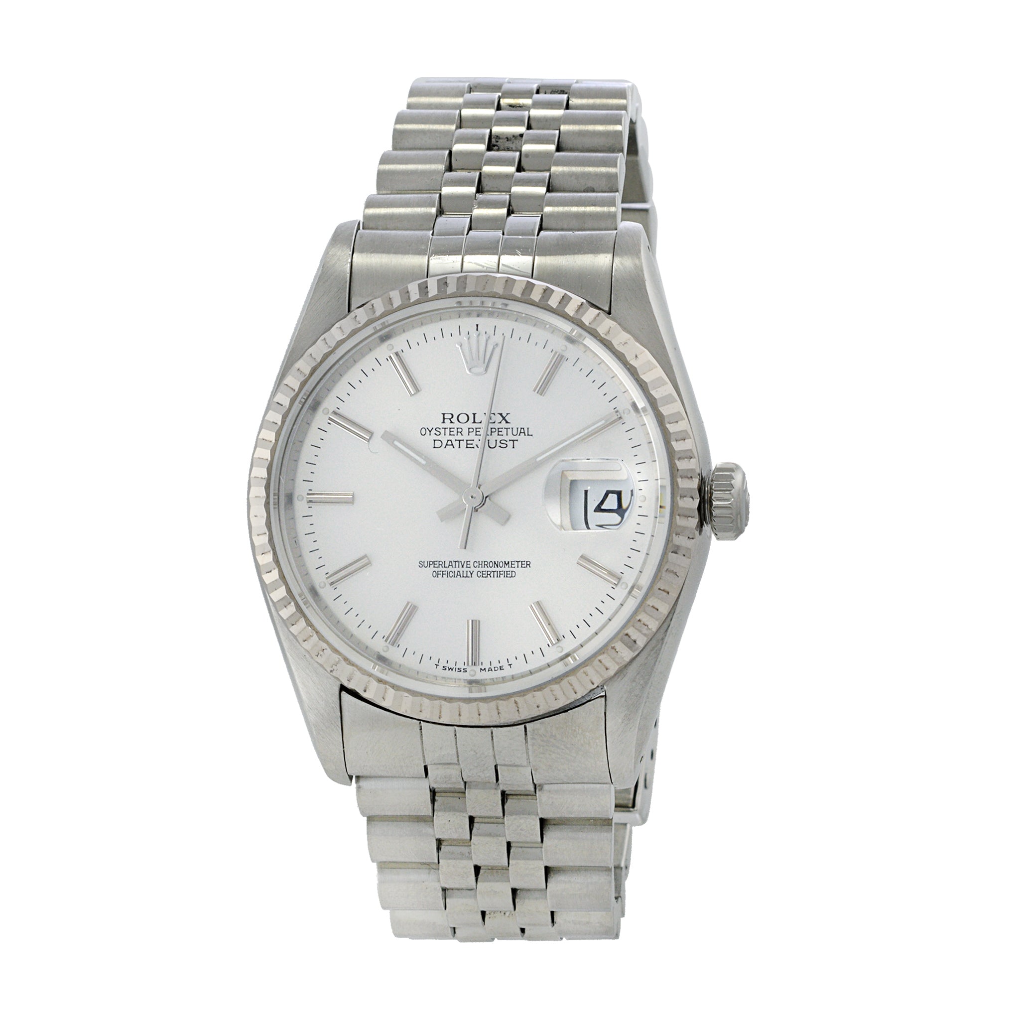 Rolex Datejust Reference 16234 Stainless Steel and 18K White Gold