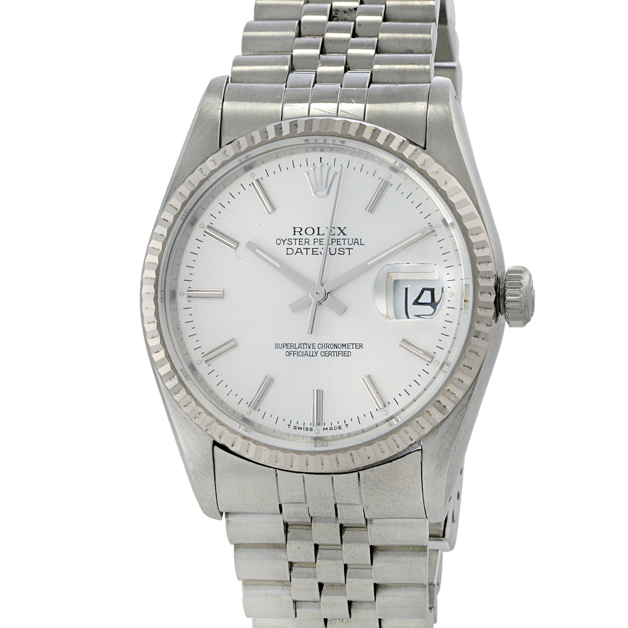 Rolex Datejust Reference 16234 Stainless Steel and 18K White Gold