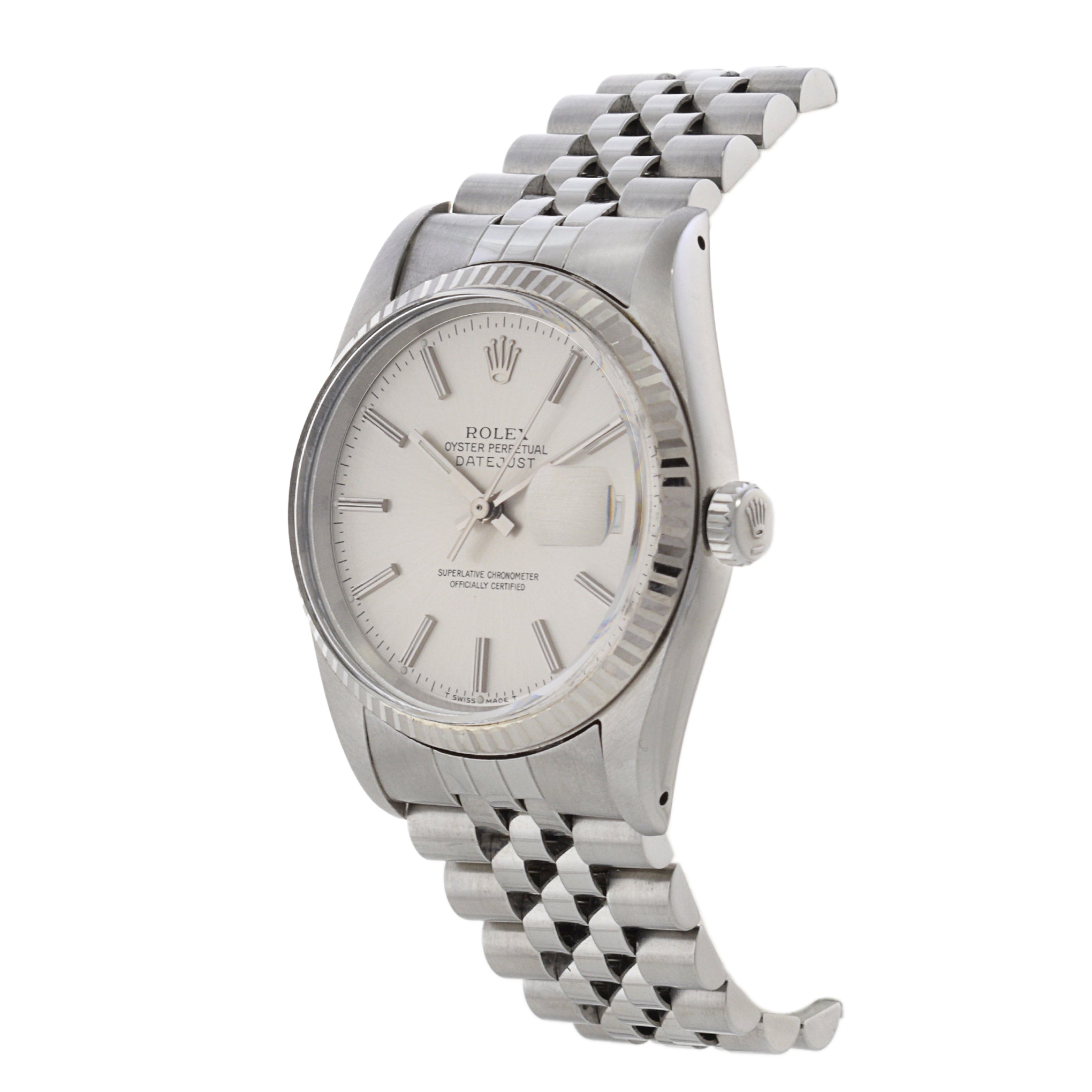 Rolex Datejust Reference 16234 Stainless Steel and 18K White Gold 1990 Manufacture