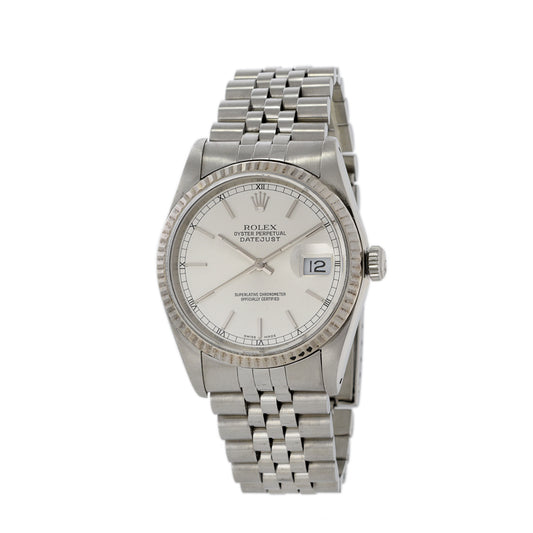 Rolex Datejust Reference 16234 Stainless Steel and 18K White Gold 1990 Manufacture