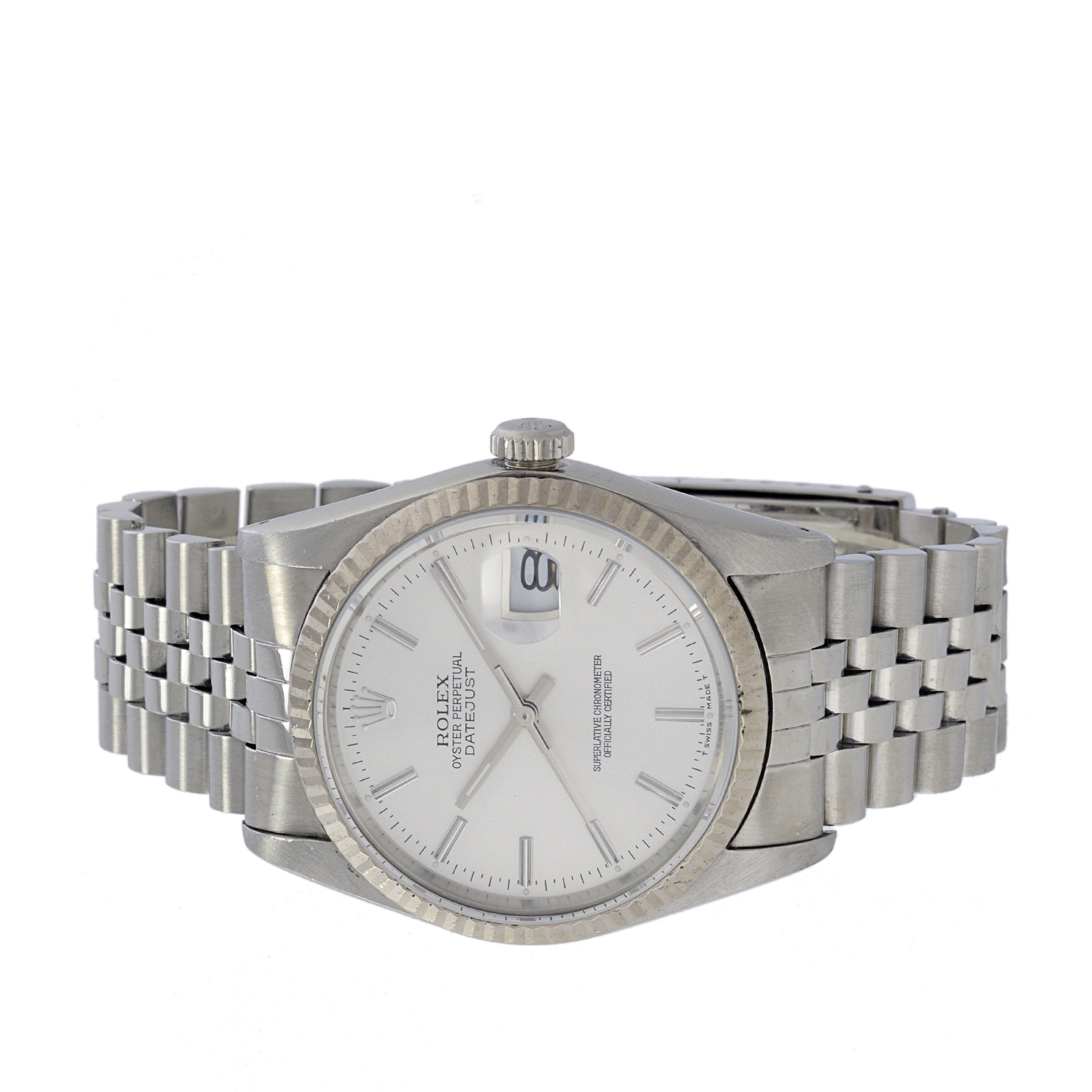 Rolex Datejust Reference 16234 Stainless Steel and 18K White Gold 1988 Manufacture