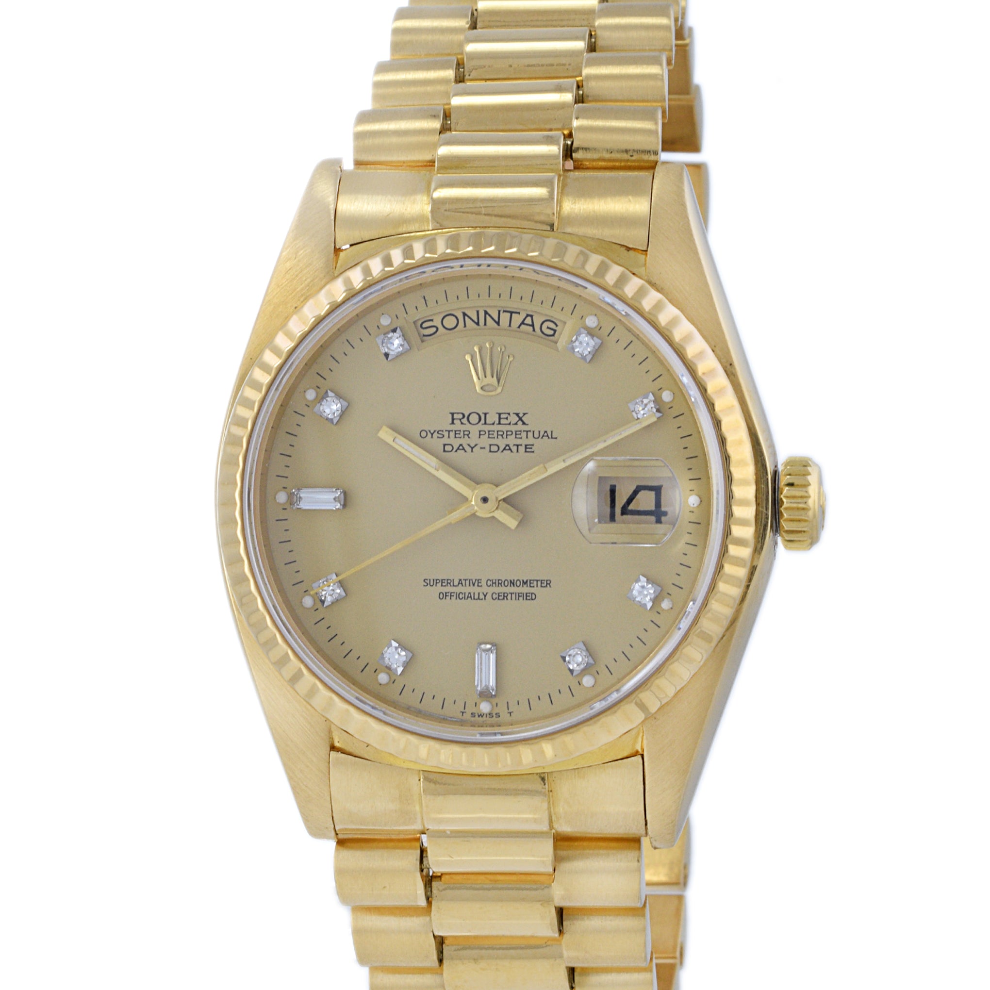 Rolex Day Date Reference 18038 18K Yellow Gold 36mm