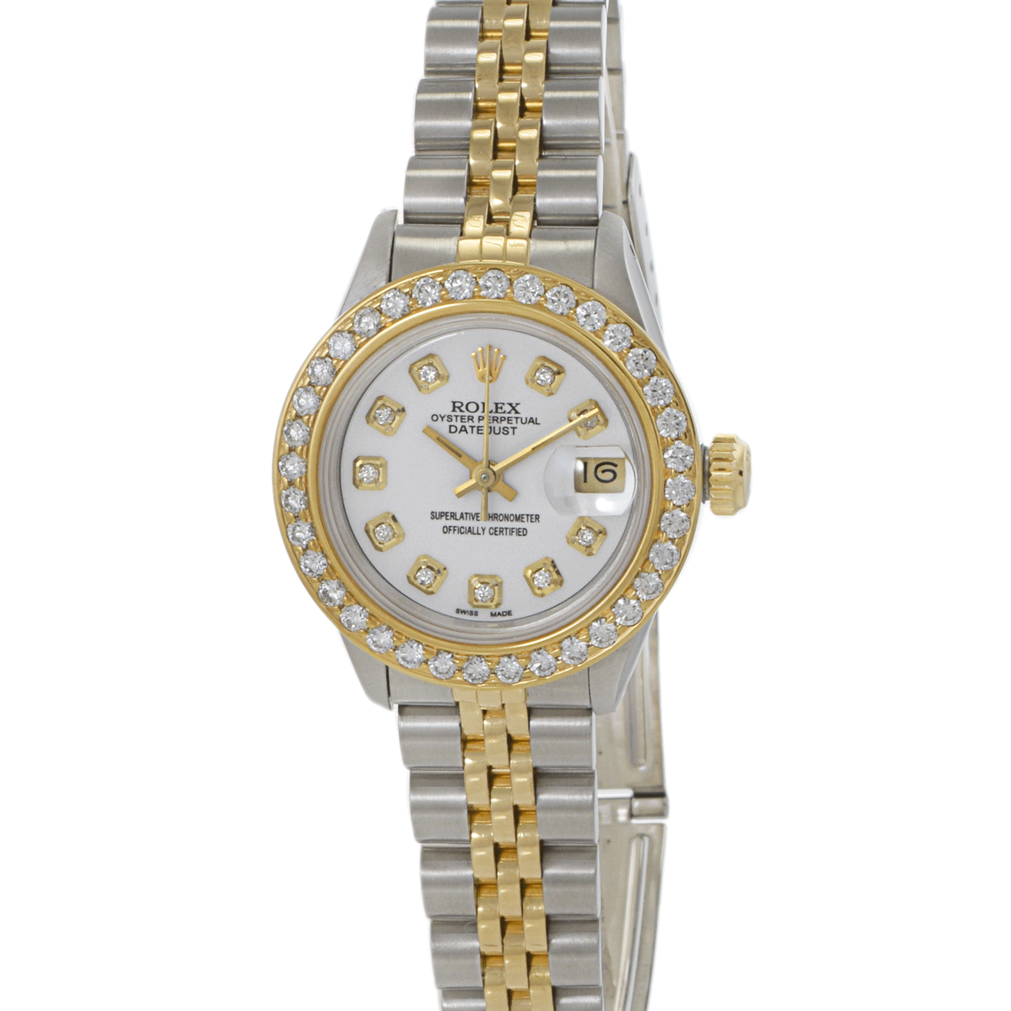 Rolex Ladies Datejust 26mm 69173 with Custom Diamond Features