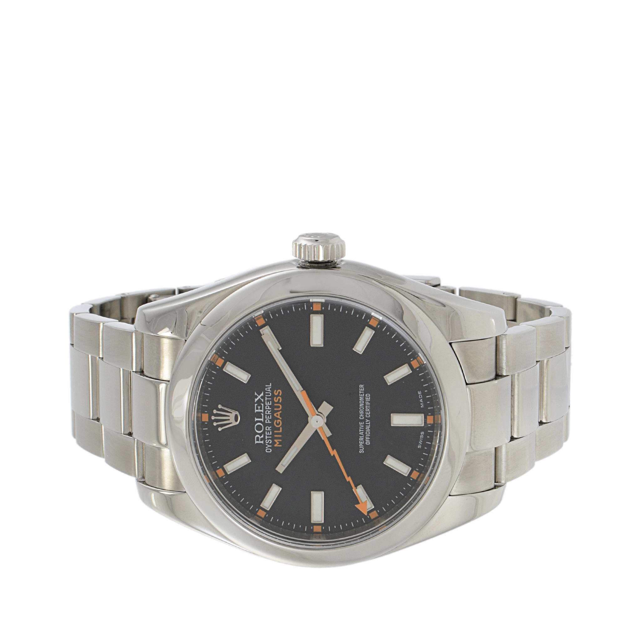 Rolex Milgauss 40mm Stainless Steel with Black Dial 116400