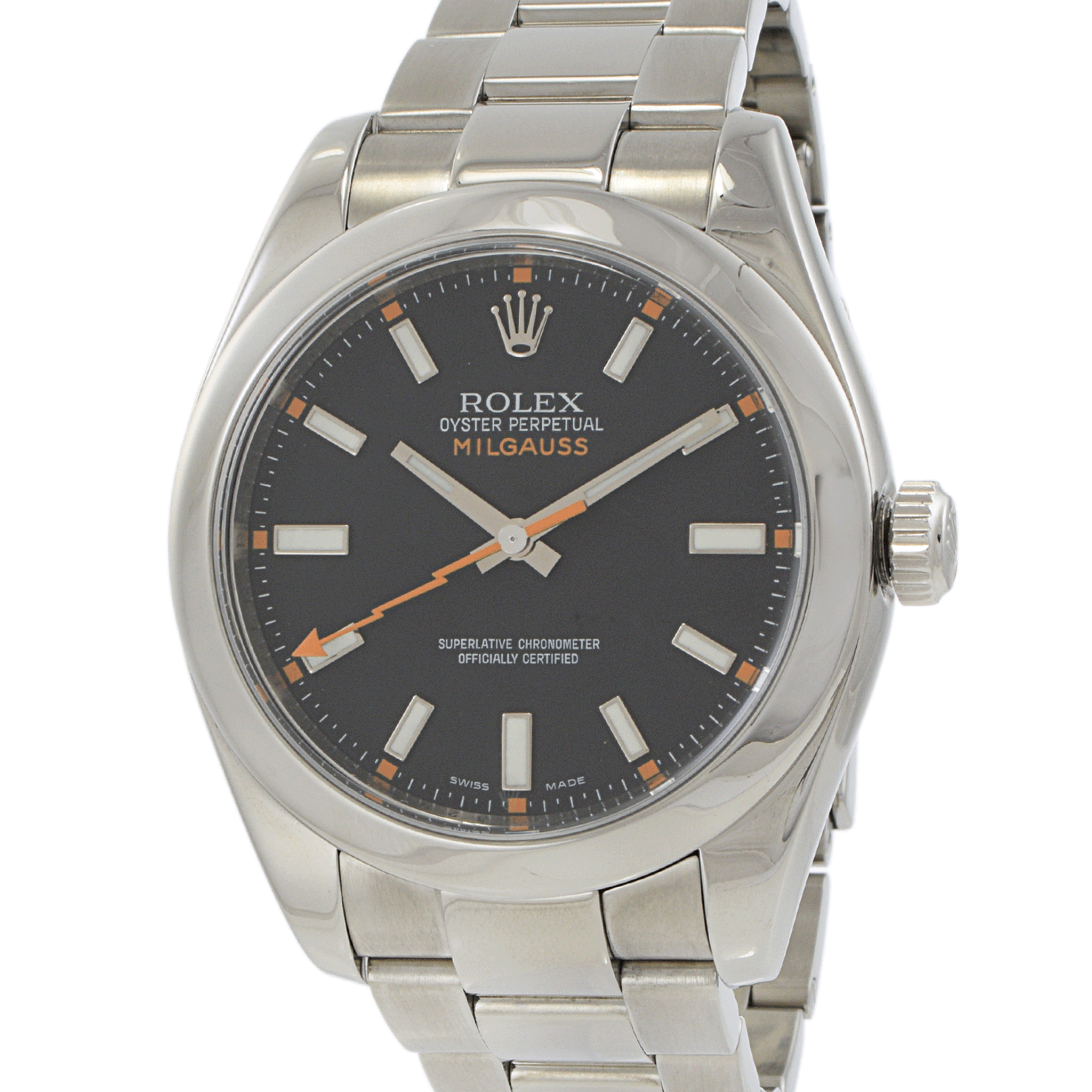 Rolex Milgauss 40mm Stainless Steel with Black Dial 116400