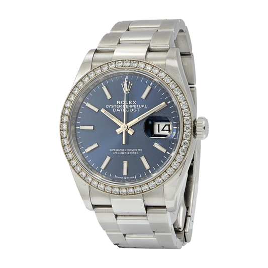 Rolex Datejust 126284RBR Blue Dial Factory Diamonds