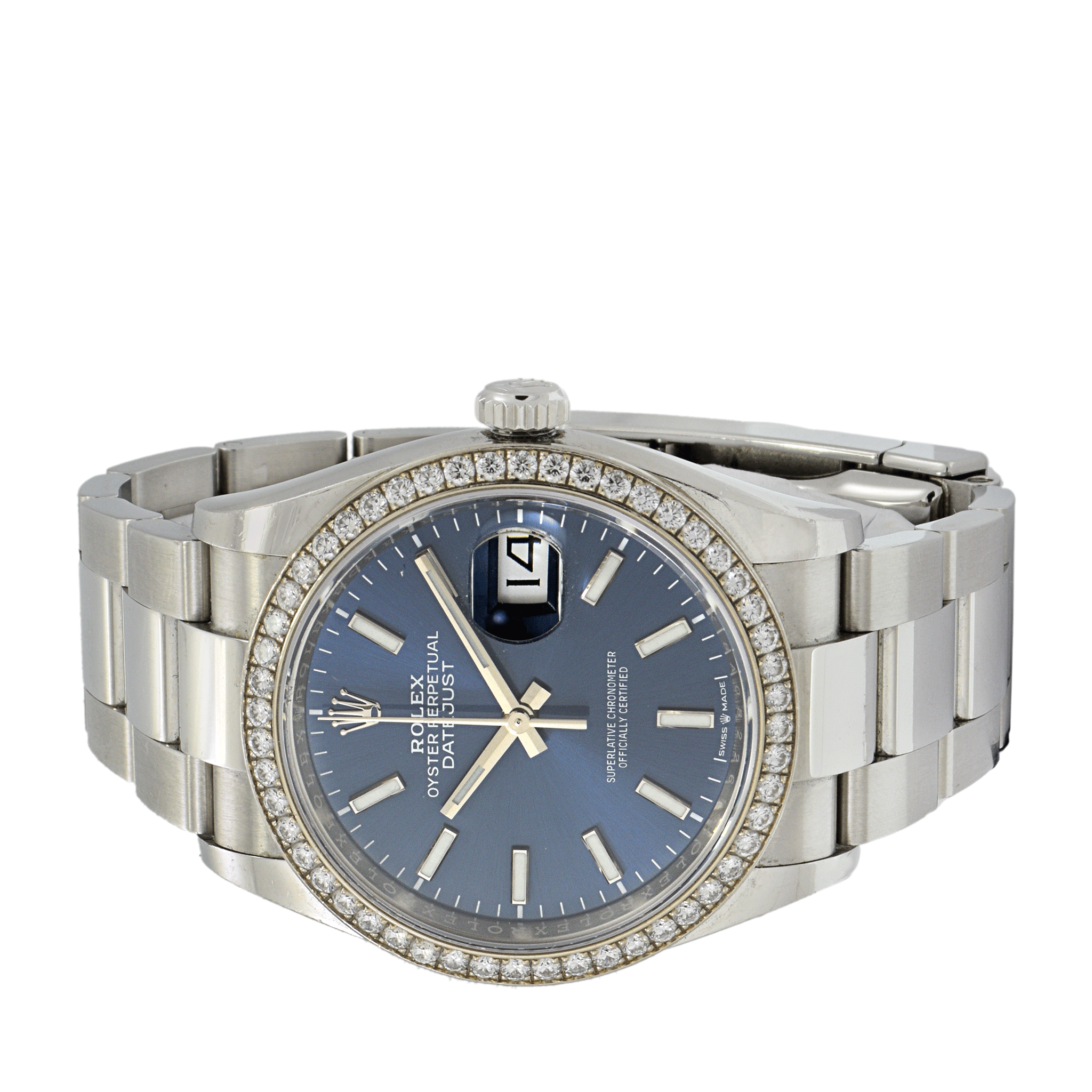 Rolex Datejust 126284RBR Blue Dial Factory Diamonds