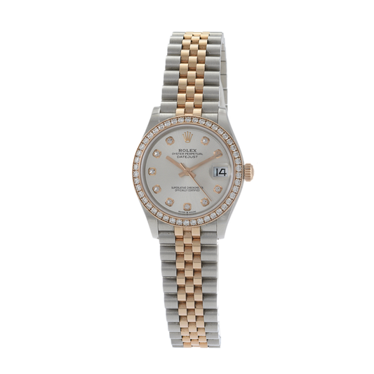 Rolex Datejust 31mm Stainless Steel and Everose Gold with Diamond Bezel 278381RBR-0016