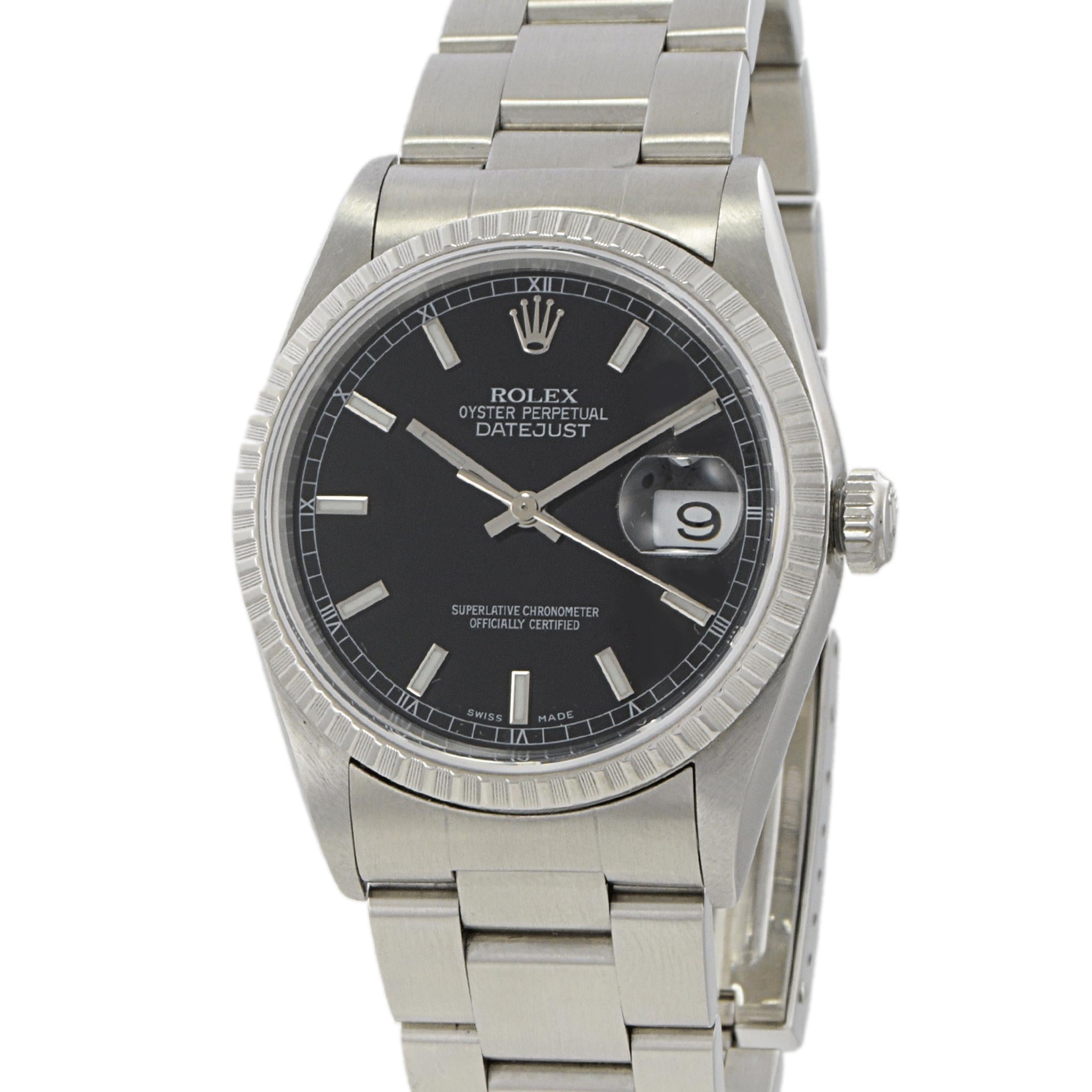 Rolex Datejust Black Dial Ref. 16220