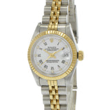 Rolex 69173G Datejust White Diamond Dial Watch