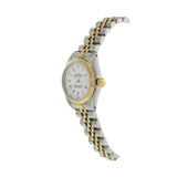 Rolex 69173G Datejust White Diamond Dial Watch