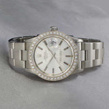 Rolex Oyster Perpetual Date Custom Diamond Bezel 15210