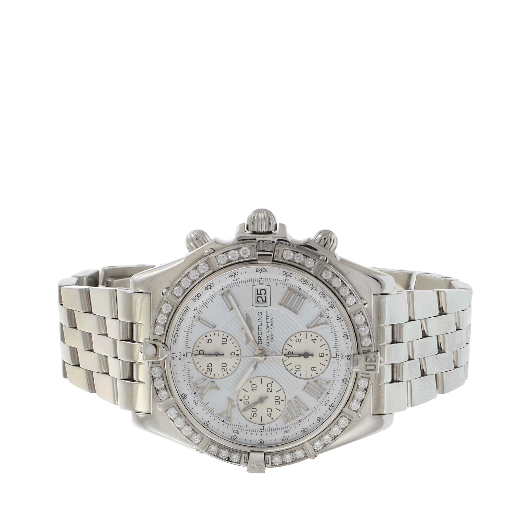 Breitling Chronometre Crosswind White Dial A13355