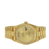 Rolex Day-Date 18238 18KT Yellow Gold Factory Champagne Diamond Dial