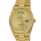 Rolex Day-Date 18238 18KT Yellow Gold Factory Champagne Diamond Dial