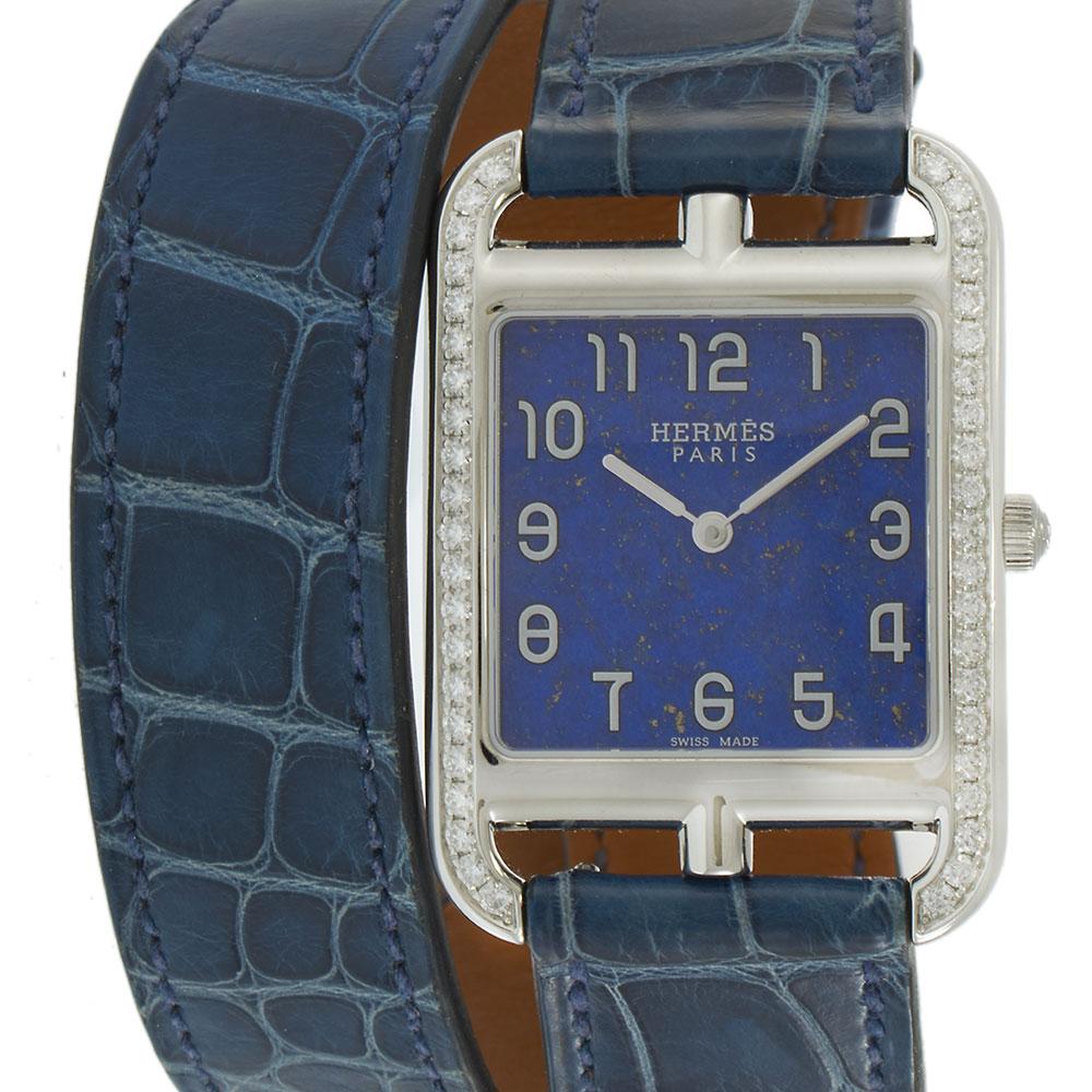 Hermès Cape Cod Ref. CC3.730 Blue Lapis Dial – Diamond Bezel