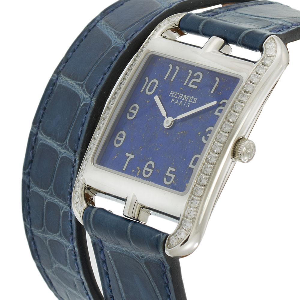 Hermès Cape Cod Ref. CC3.730 Blue Lapis Dial – Diamond Bezel