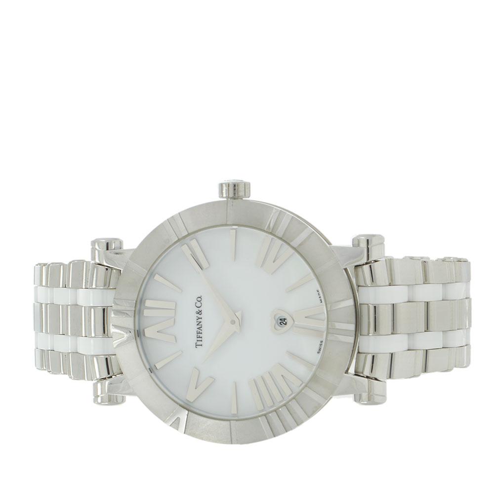 Tiffany & Co. Atlas Z1301.11.11A20A00A Date White Dial