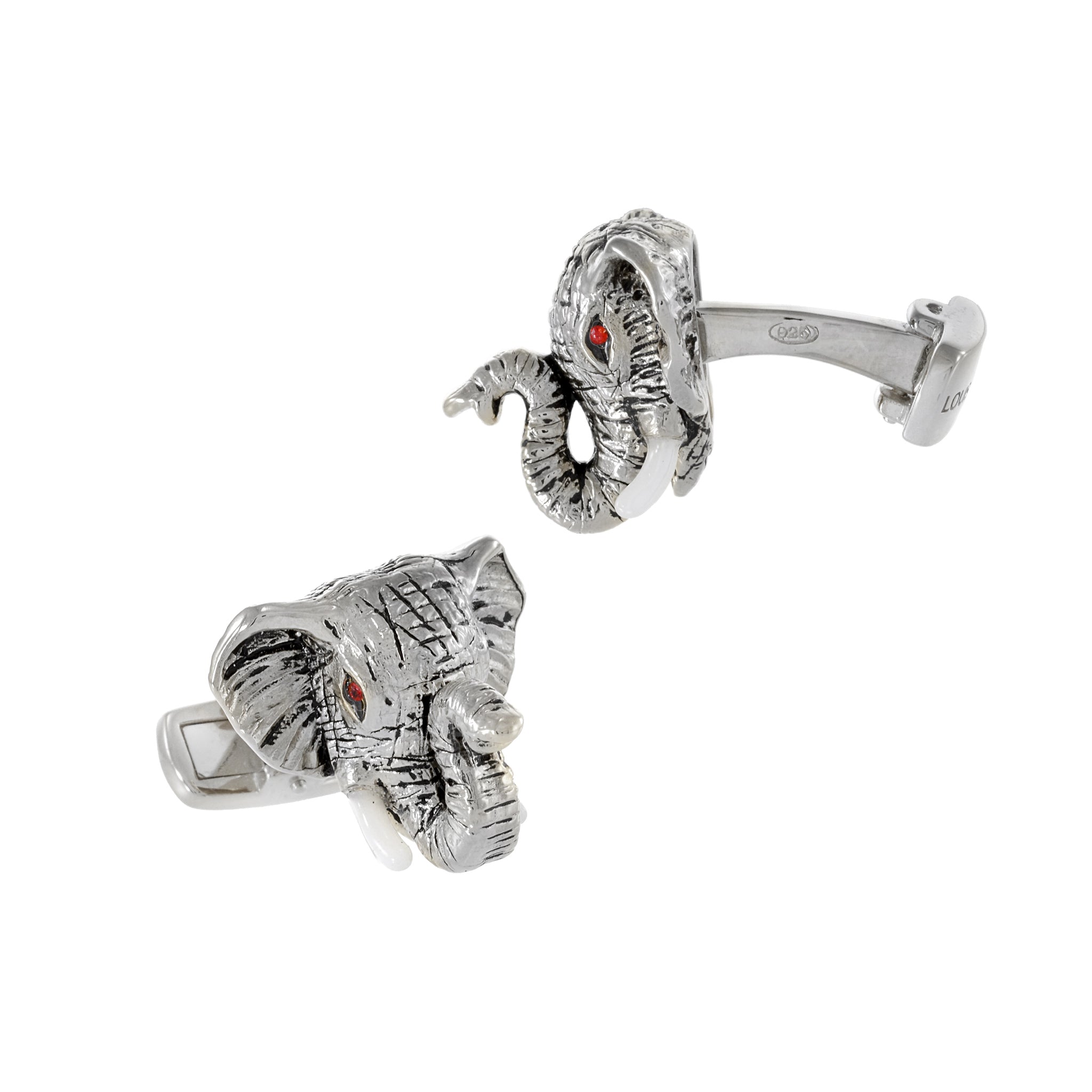 Louis Martin's Sterling Silver Elephant Head Cufflinks