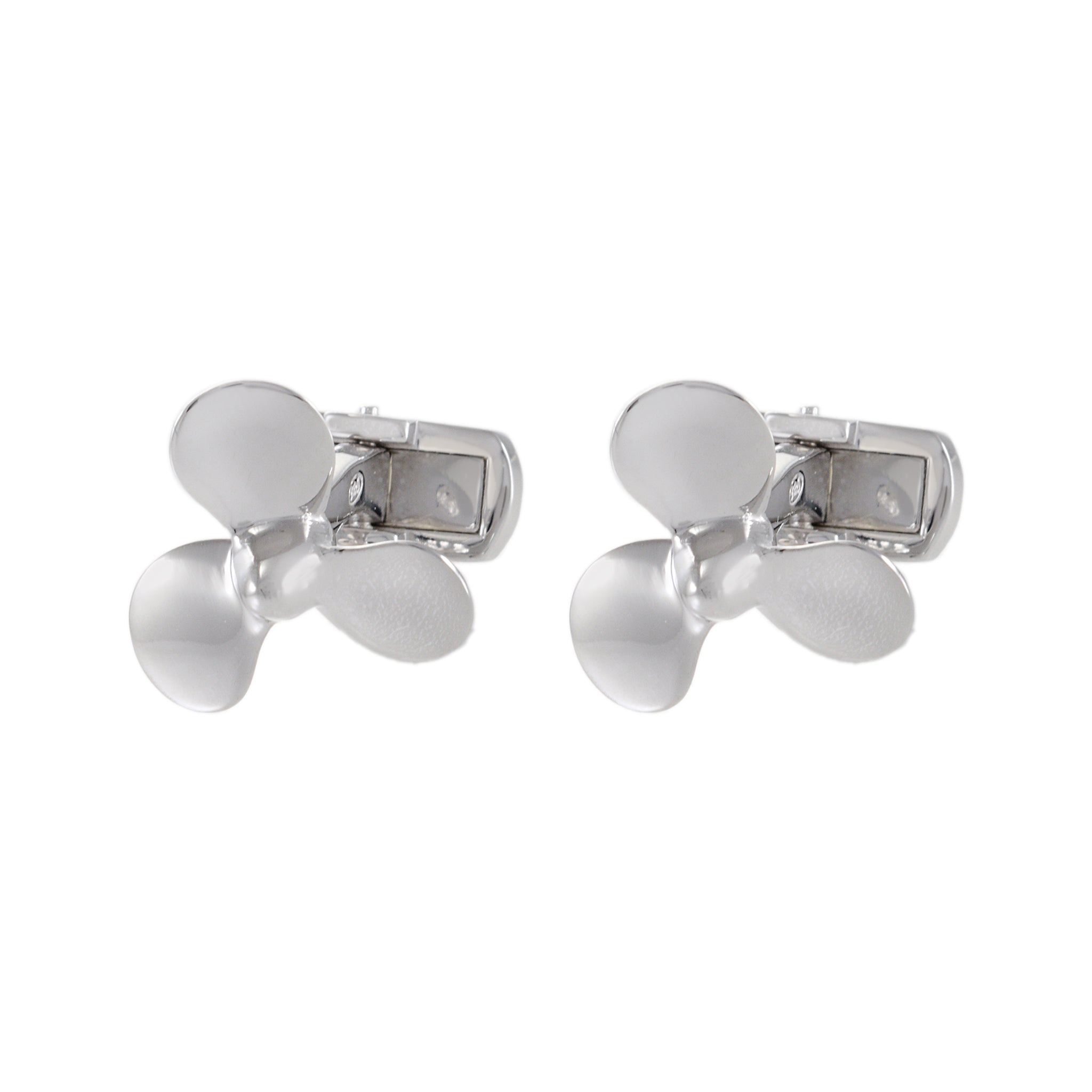 Louis Martin Sterling Silver Boat Propeller Cufflinks