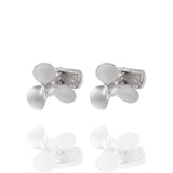 Louis Martin Sterling Silver Boat Propeller Cufflinks