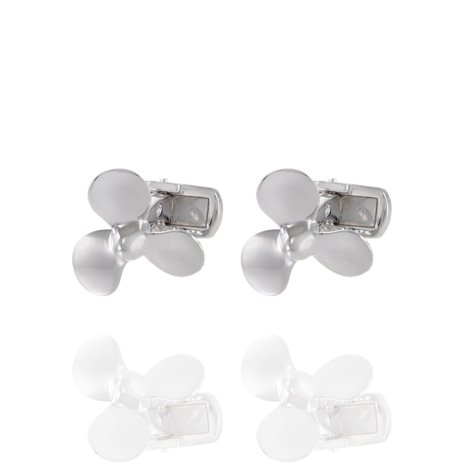 Louis Martin Sterling Silver Boat Propeller Cufflinks