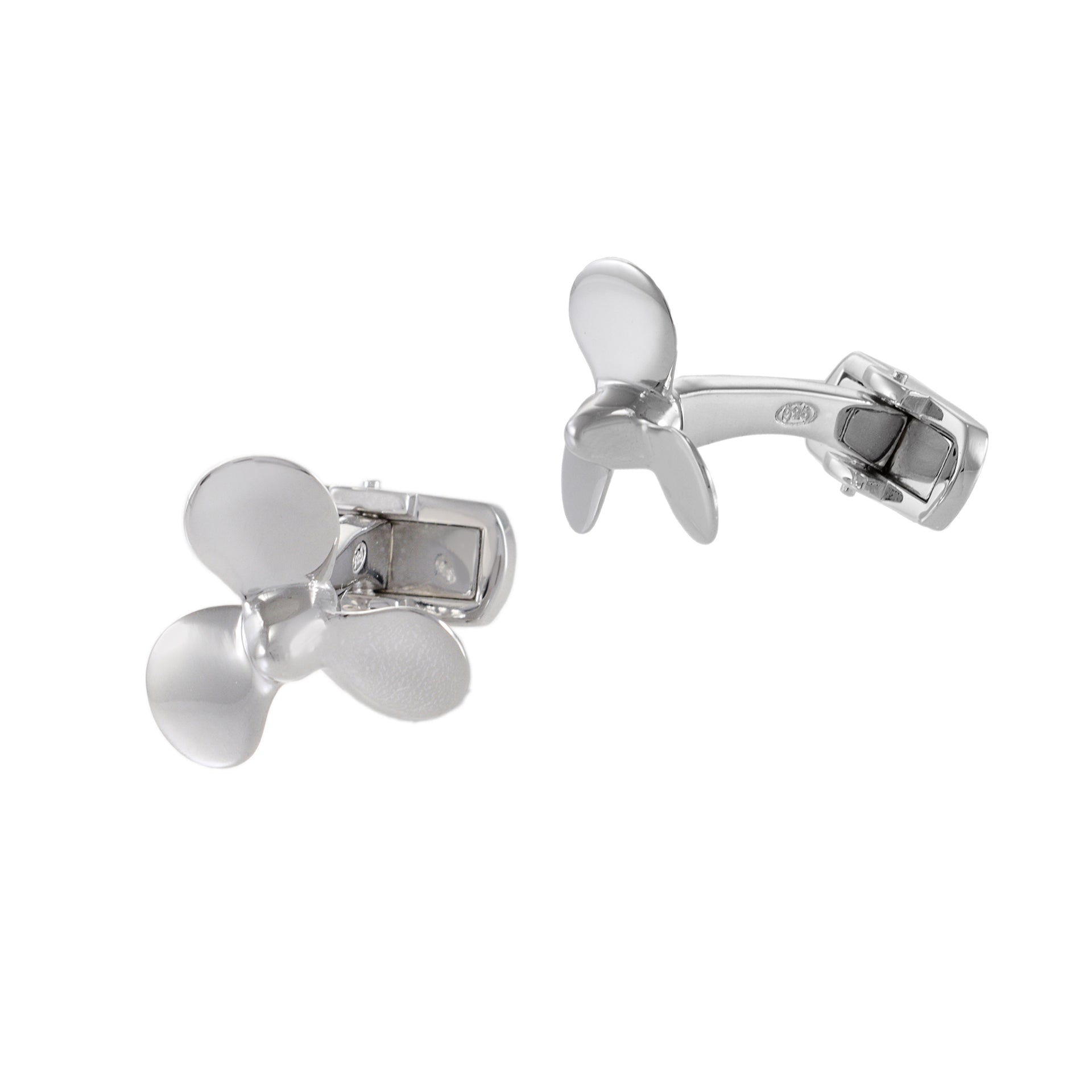 Louis Martin Sterling Silver Boat Propeller Cufflinks