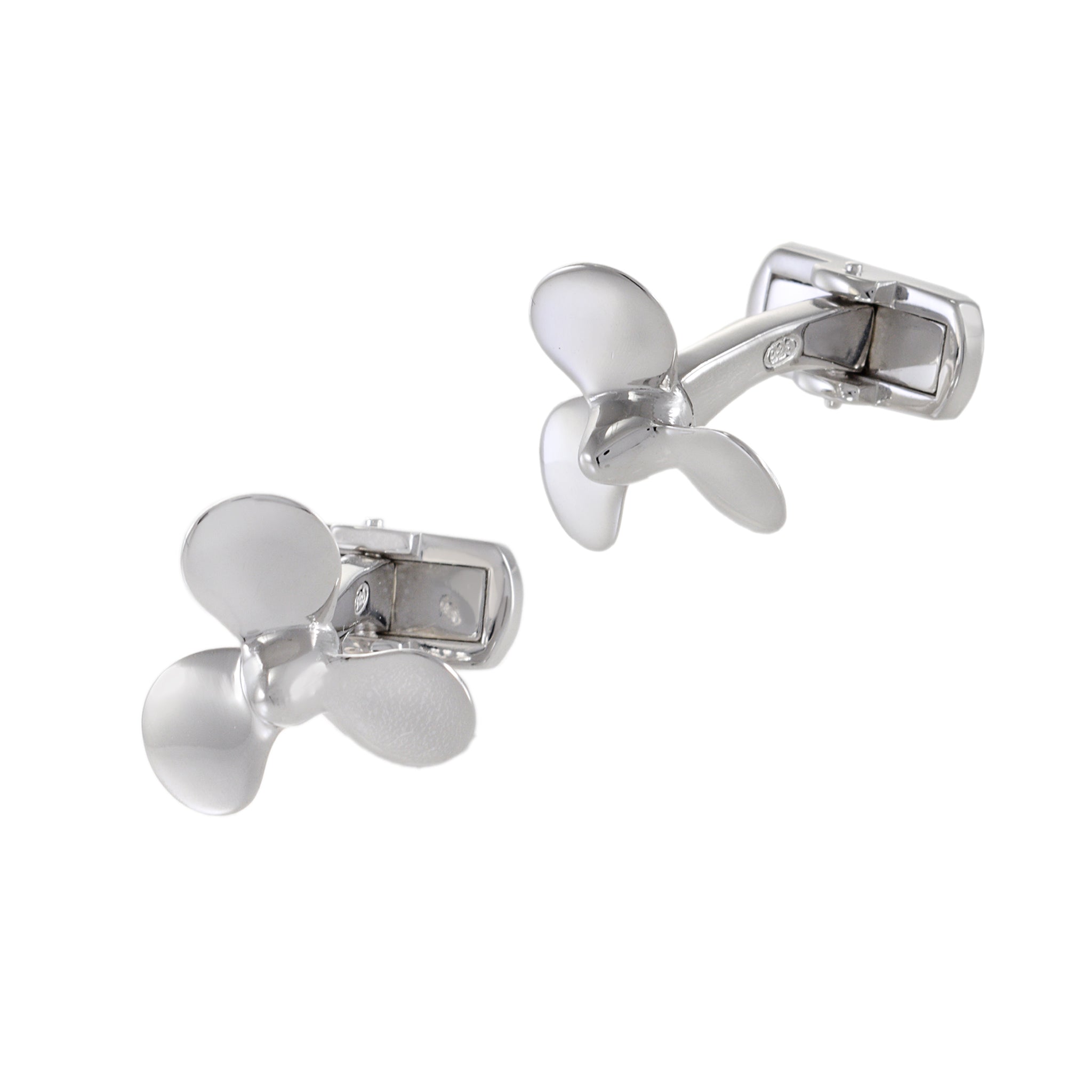 Louis Martin Sterling Silver Boat Propeller Cufflinks