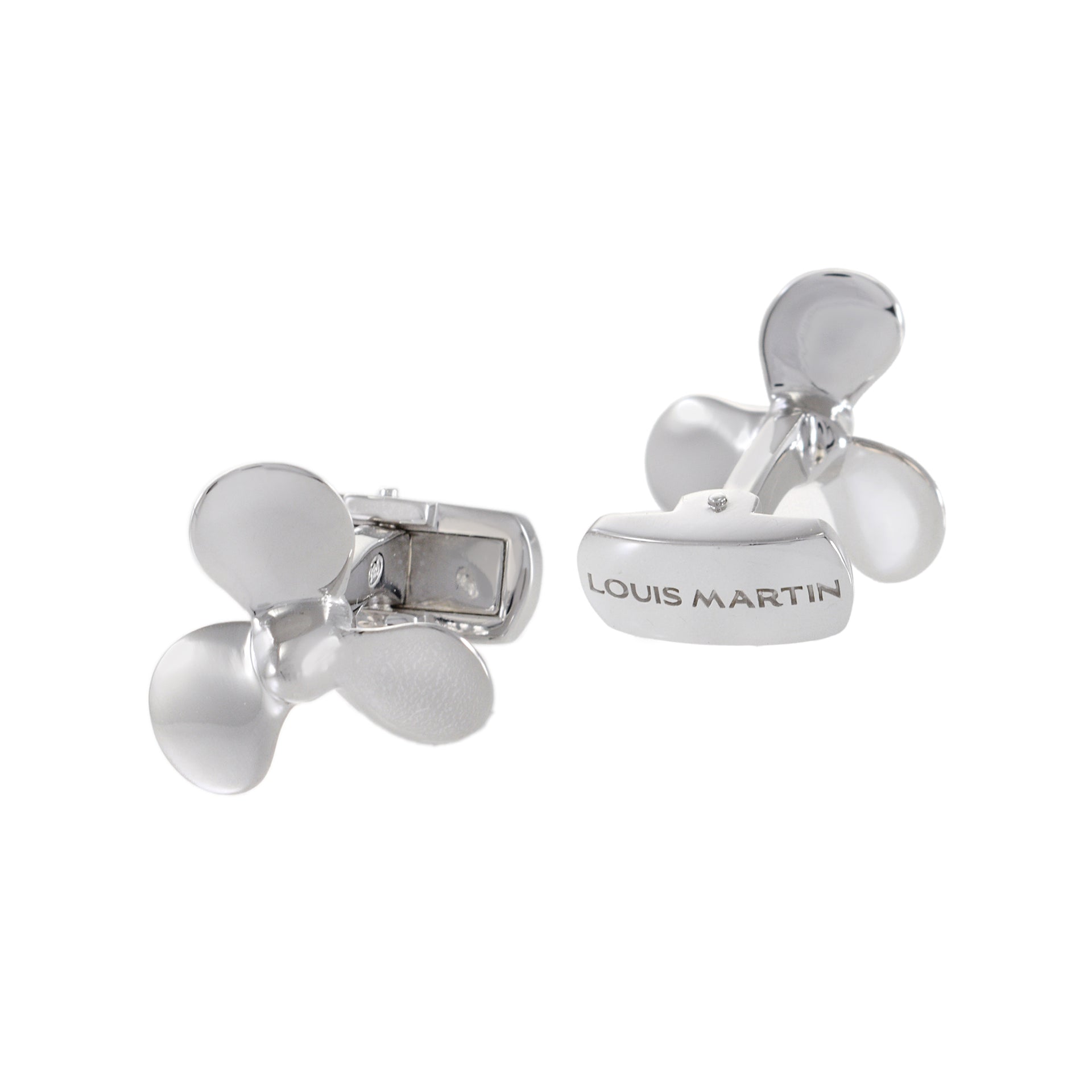 Louis Martin Sterling Silver Boat Propeller Cufflinks