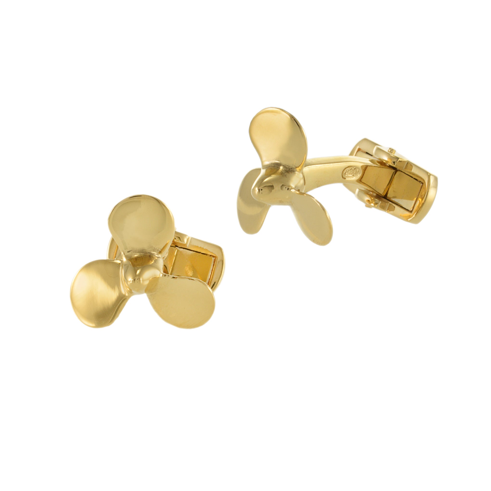 Louis Martin Vermeil Boat Propeller Cufflinks